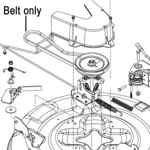 Lawn mower belt replacement diagram