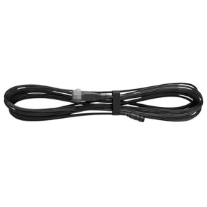 Black coiled power cord with connectors