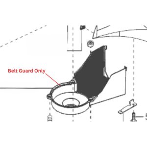 Belt guard assembly diagram for lawn mower