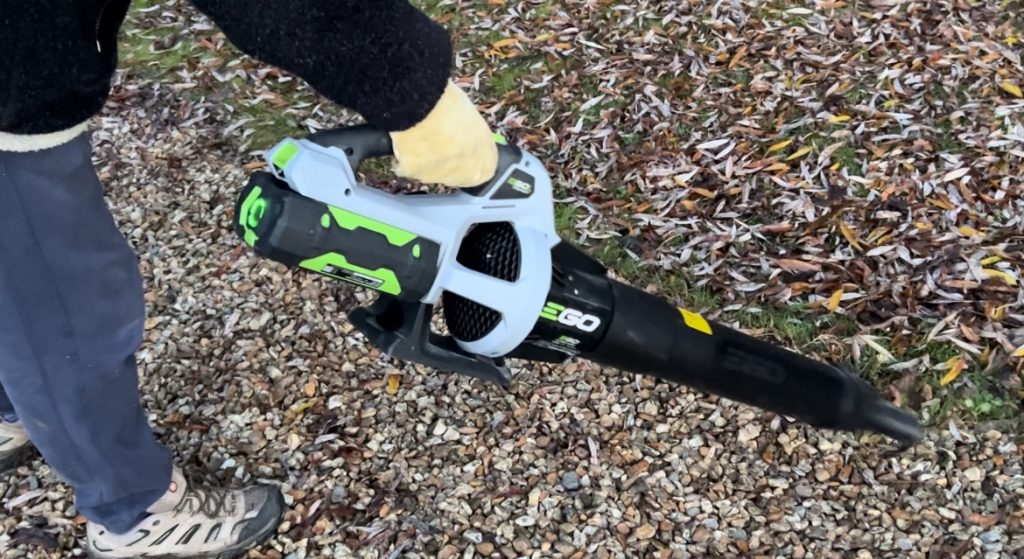 Person holding ECO leaf blower