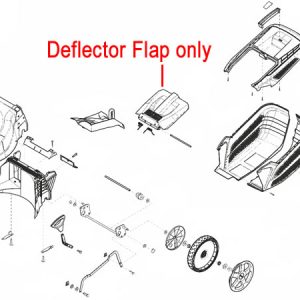 Lawn mower deflector flap parts diagram