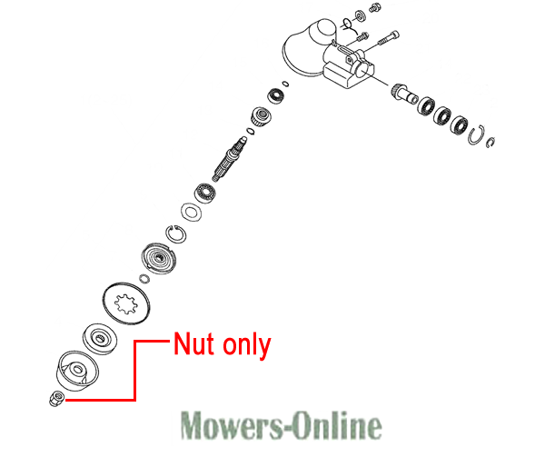 0a12clzxwyu.png - Mowers Online Lawn mower spindle shaft nut assembly diagram