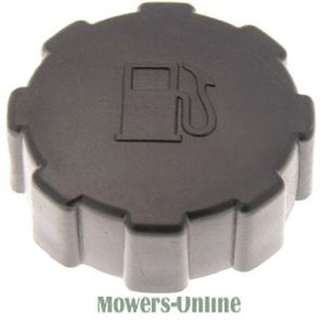 Fuel tank cap with pump nozzle symbol