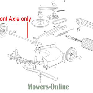 Lawn mower front axle assembly diagram parts