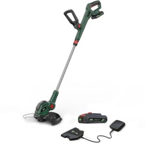 Cordless string trimmer with battery and charger