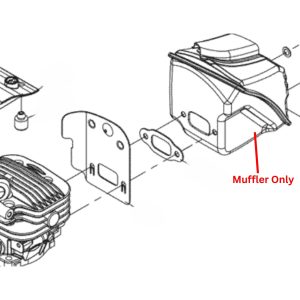 Small engine muffler assembly diagram parts