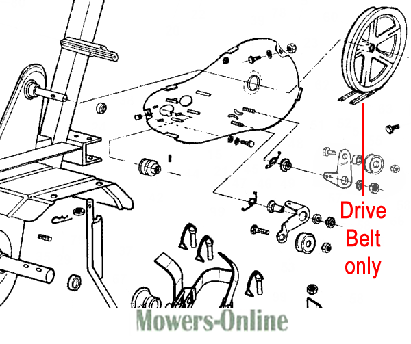 1c5vqw5bdsk.png - Mowers Online Lawn mower drive belt assembly diagram