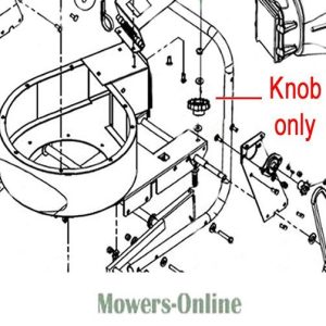 Lawn mower engine control knob assembly diagram