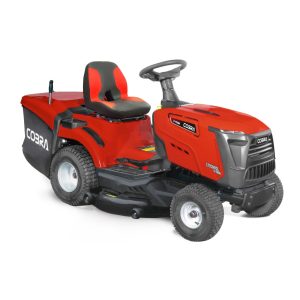Cobra red riding lawn mower with seat