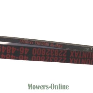 Lawn mower belt with part numbers
