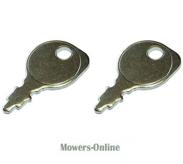 24sofufj2cv.jpg - Mowers Online Two metal ignition keys for lawn mower