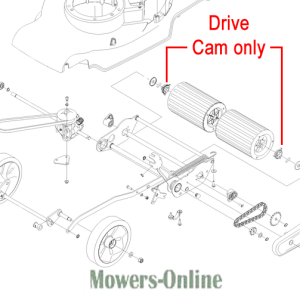 Lawn mower drive cam assembly diagram