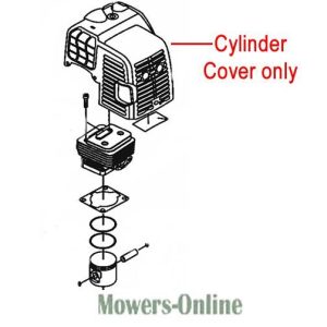 Generator engine cylinder cover exploded parts diagram