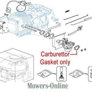 Carburetor gasket replacement parts diagram