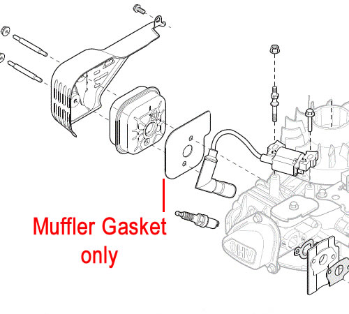 2nhdlr31oyl.jpg - Mowers Online Muffler gasket exploded parts diagram