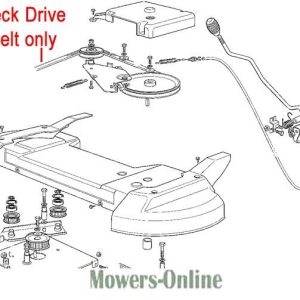 Lawn mower deck drive belt replacement parts diagram