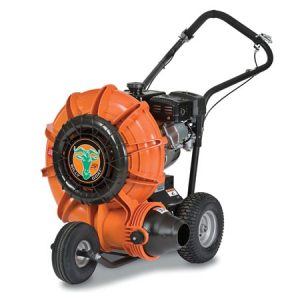 Walk-behind leaf blower with wheeled cart base