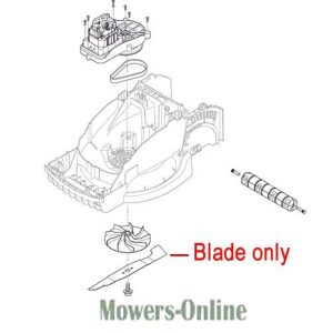 Lawn mower blade replacement part diagram