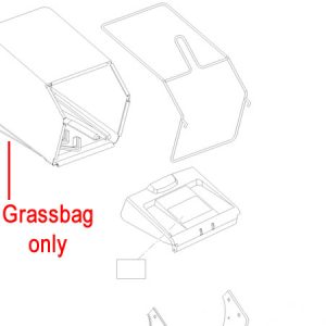Grassbag parts diagram for lawn mower