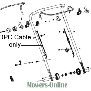 OPC cable assembly diagram with parts breakdown