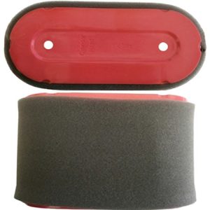 Red and black air filter assembly component