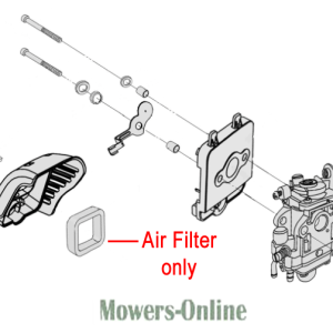 Small engine air filter assembly diagram