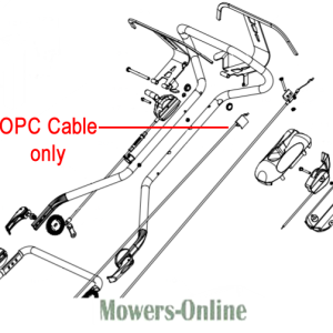 Lawn mower OPC cable parts diagram