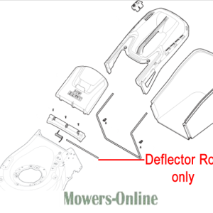 Lawn mower deflector rod assembly diagram