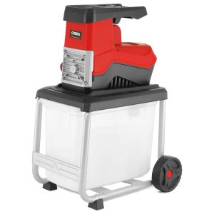 Garden shredder with collection bin and wheels