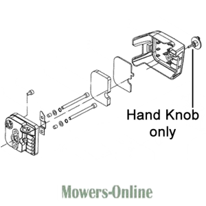 Lawn mower hand knob assembly parts diagram