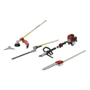 Multi-tool garden equipment set with trimmer attachments