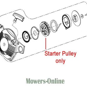 Starter pulley assembly diagram for engine