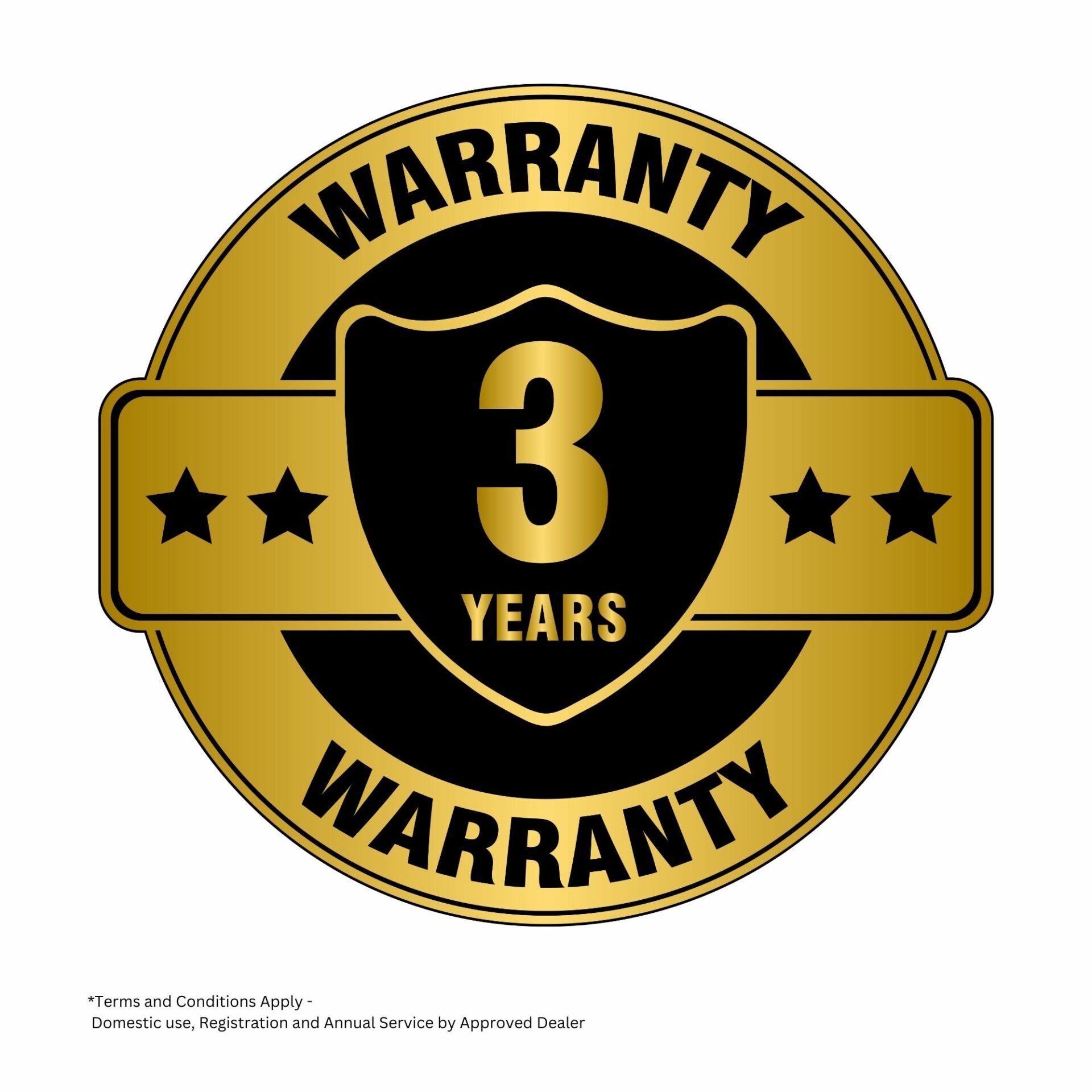 5xu3vwbvim0.jpg - Mowers Online Three year product warranty badge seal
