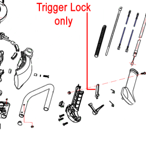 Trigger lock assembly parts diagram for shotgun