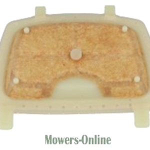 Lawn mower air filter housing with cork element