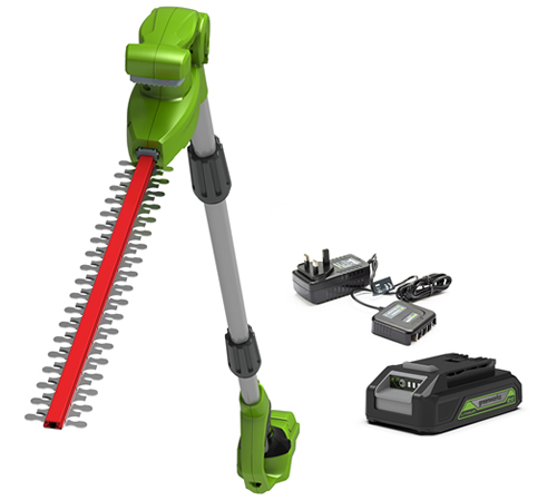 bk1hu4gxdri.jpg - Mowers Online Cordless pole hedge trimmer with battery and charger