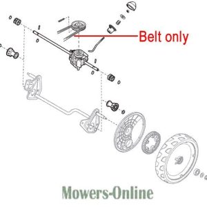 Lawn mower belt and pulley assembly diagram