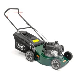 Webb petrol lawn mower with grass collector