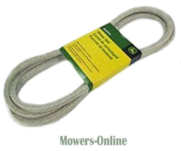 P - Mowers Online Lawn mower drive belt with yellow label