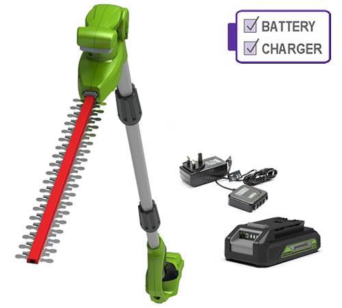 ciculgtpl1s.jpg - Mowers Online Cordless pole hedge trimmer with battery and charger
