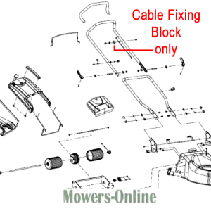 Cable fixing block assembly diagram parts