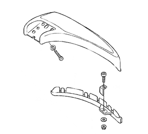 cy3h4txkz3f.png - Mowers Online Motorcycle fender and mounting bracket assembly diagram
