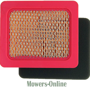 Air filter with foam and black backing pad