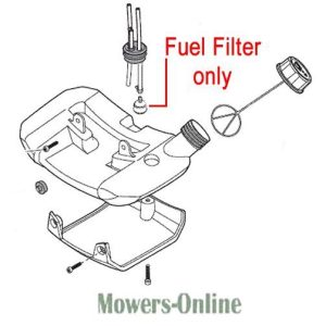 Lawn mower fuel filter replacement diagram