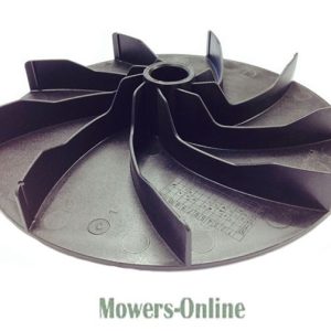 Lawn mower impeller fan blade assembly