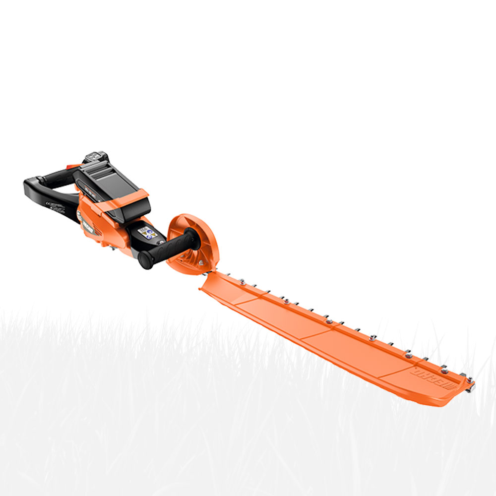 dji2xm0lrts.jpg - Mowers Online Electric hedge trimmer with orange and black design
