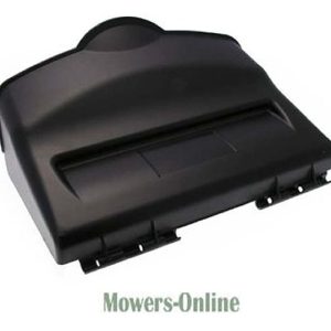 Black lawn mower grass collection bag