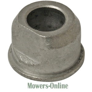 Metal bushing or spacer component for lawn mower