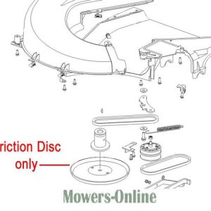 Lawn mower friction disc assembly diagram