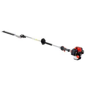 Gas powered pole hedge trimmer with shaft